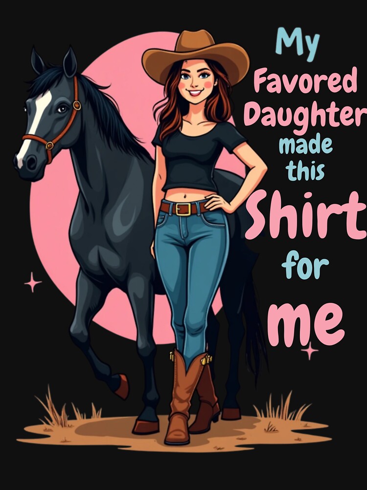 My Favored Daughter Made This For Me - Funny Horse Lover Gift by PriyaMagic T-Shirts, Hoodie, Sweatshirt (Image 3)