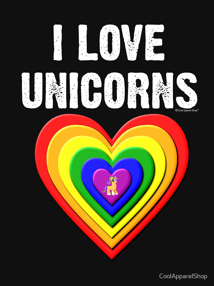 I Love Unicorns by CoolApparelShop T-Shirts, Hoodie, Sweatshirt | BlankRebels.com (Image 3)