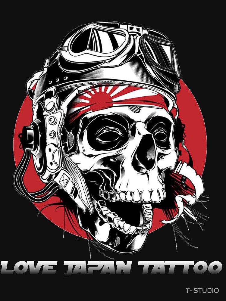 Love Skull Japan Tattoo Style by T- STUDIO T-Shirts, Hoodie, Sweatshirt | BlankRebels.com (Image 3)