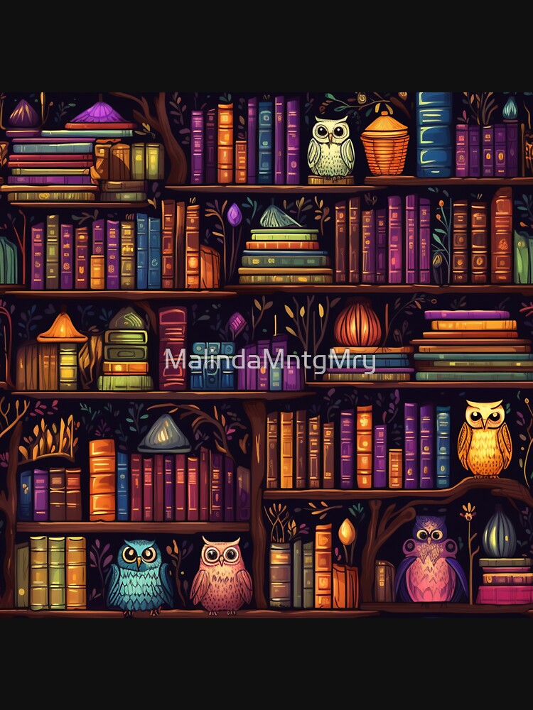 Literary Owls by MalindaMntgMry T-Shirts, Hoodie, Sweatshirt | BlankRebels.com (Image 3)