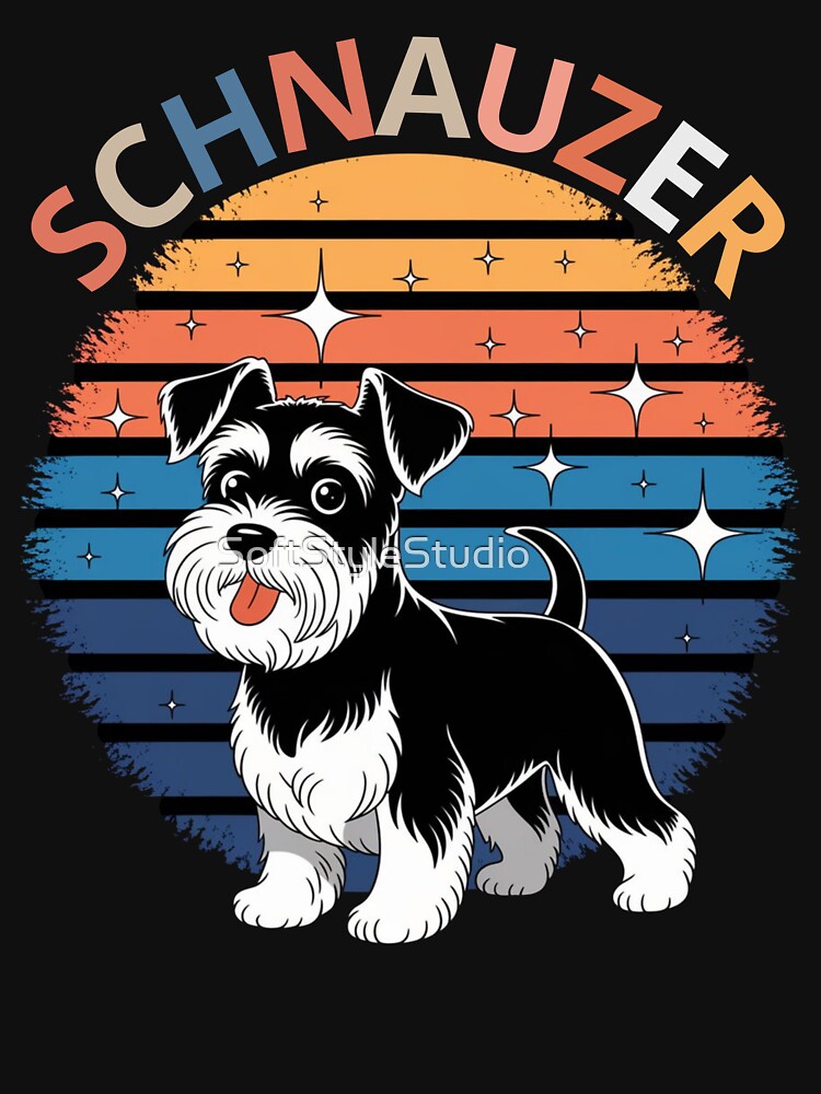 Schnauzer Dog Retro Vintage Style by SoftStyleStudio ⭐⭐⭐ T-Shirts, Hoodie, Sweatshirt | BlankRebels.com (Image 3)