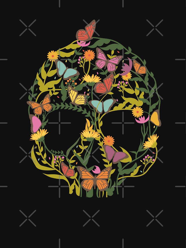 Skull Flowers by VibrantGifts T-Shirts, Hoodie, Sweatshirt | BlankRebels.com (Image 3)