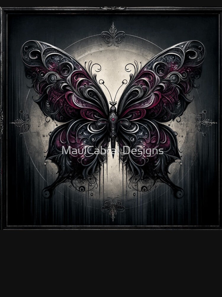 Black gothic Butterfly by MaulCabral Designs T-Shirts, Hoodie, Sweatshirt | BlankRebels.com (Image 3)