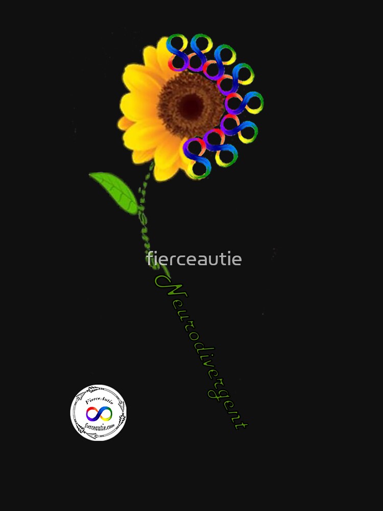Neurodivergent Sunflower by fierceautie T-Shirts, Hoodie, Sweatshirt | BlankRebels.com (Image 3)