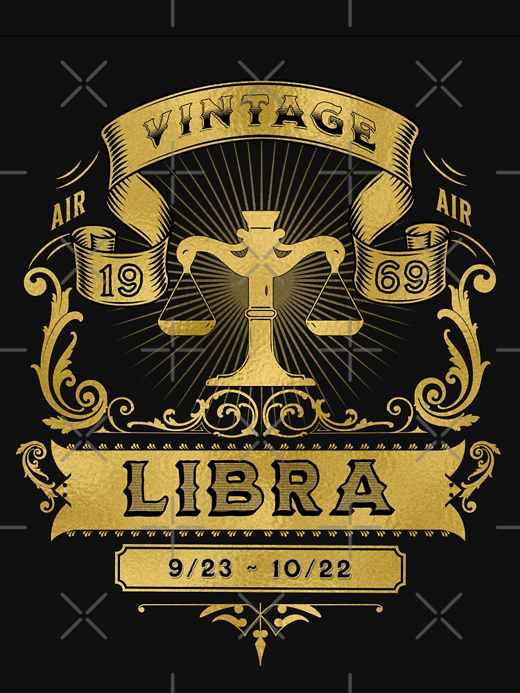 The Zodiac Sign of Libra Golden Vintage 1969 by rhombusOnion T-Shirts, Hoodie, Sweatshirt | BlankRebels.com (Image 3)