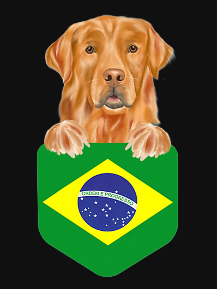 Brazil Flag Golden Retriever Dog In Pocket by NiceStore095 T-Shirts, Hoodie, Sweatshirt | BlankRebels.com (Image 3)