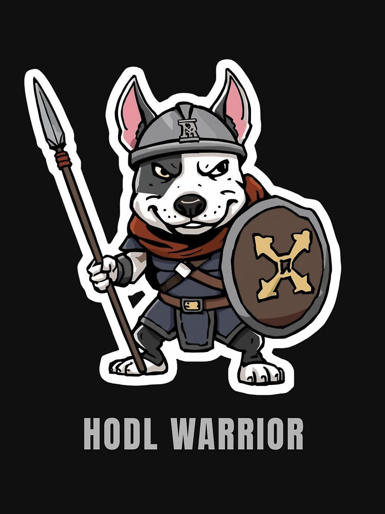 HODL Warrior Dog – Funny Crypto Holder Meme Shirt for Diamond Hands by LintonGriffin Hoodie, Sweatshirt (Image 3)