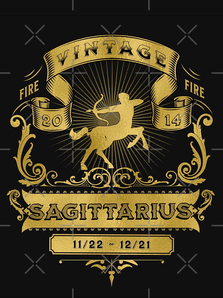 The Zodiac Sign of Sagittarius Golden Vintage 2014 by rhombusOnion T-Shirts, Hoodie, Sweatshirt | BlankRebels.com (Image 3)