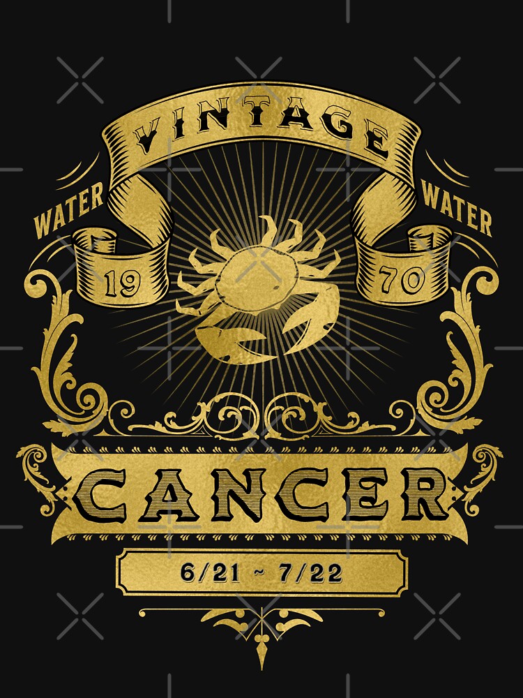 The Zodiac Sign of Cancer Golden Vintage 1970 by rhombusOnion T-Shirts, Hoodie, Sweatshirt | BlankRebels.com (Image 3)