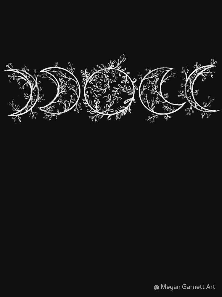 Branch and Vine Moon Phases (Horizontal- White) by @ Megan Garnett Art T-Shirts, Hoodie, Sweatshirt (Image 3)