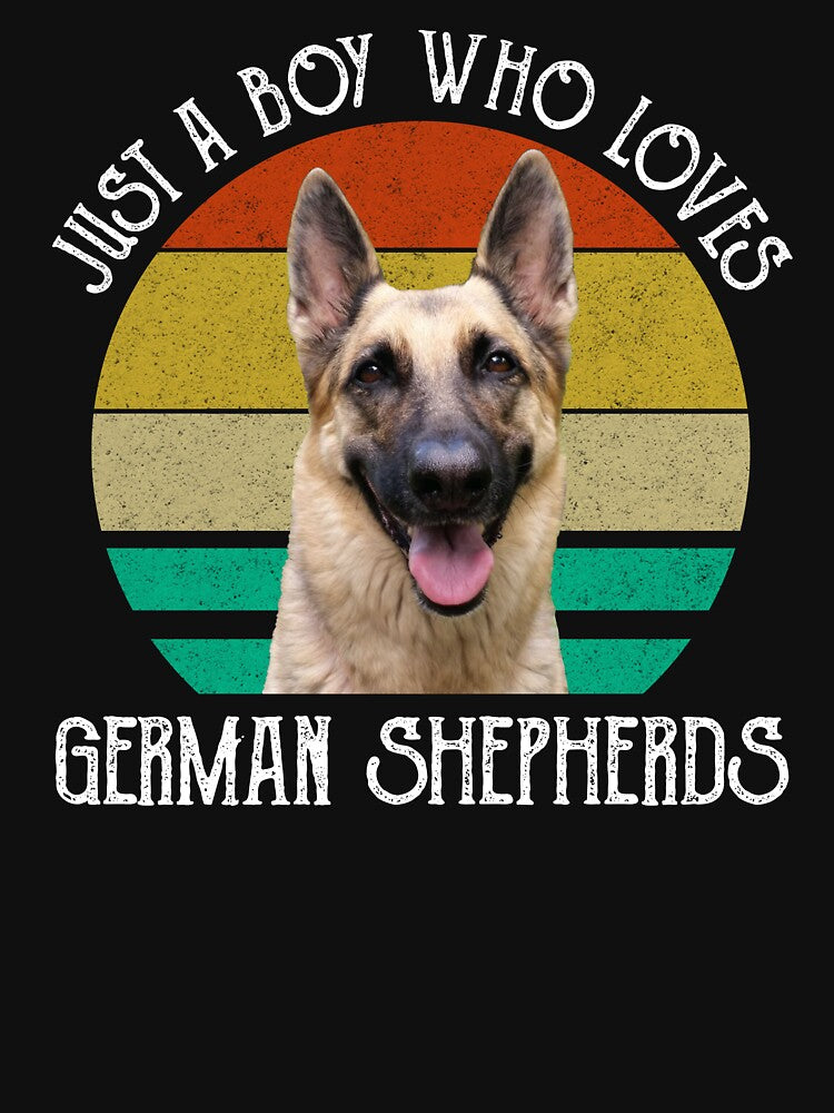 Just A Boy Who Loves German Shepherds by Cat Lady Designs T-Shirts, Hoodie, Sweatshirt | BlankRebels.com (Image 3)