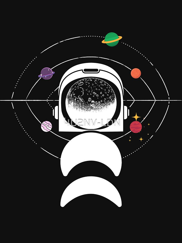 Moon Face Astronaut And Planets by 4U2NV-LDN T-Shirts, Hoodie, Sweatshirt | BlankRebels.com (Image 3)