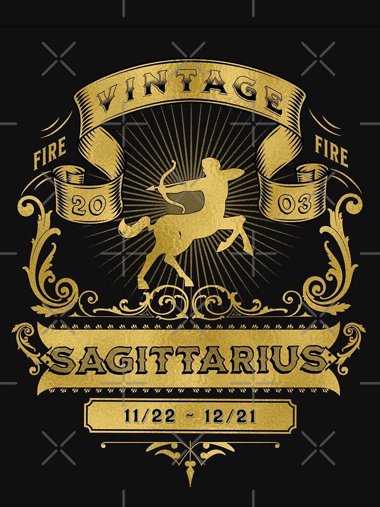 The Zodiac Sign of Sagittarius Golden Vintage 2003 by rhombusOnion T-Shirts, Hoodie, Sweatshirt | BlankRebels.com (Image 3)