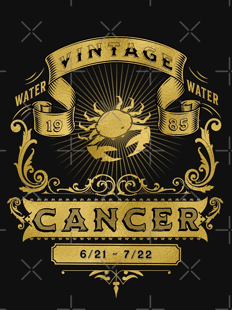 The Zodiac Sign of Cancer Golden Vintage 1985 by rhombusOnion T-Shirts, Hoodie, Sweatshirt | BlankRebels.com (Image 3)