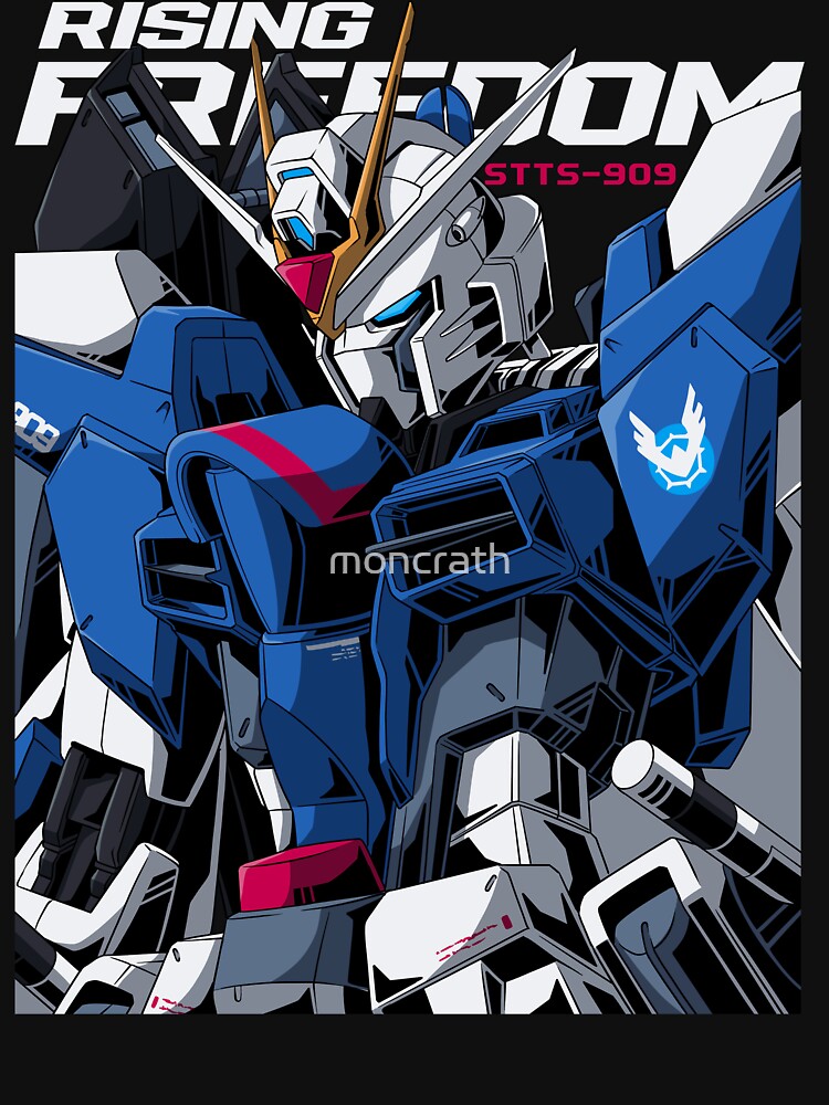 Gundam Rising Freedom by moncrath T-Shirts, Hoodie, Sweatshirt | BlankRebels.com (Image 3)