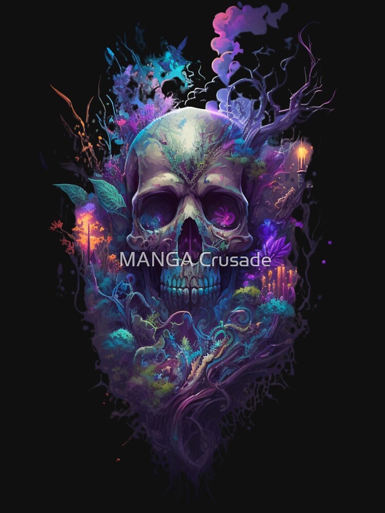 Dark Academia Skull by MANGA Crusade T-Shirts, Hoodie, Sweatshirt | BlankRebels.com (Image 3)