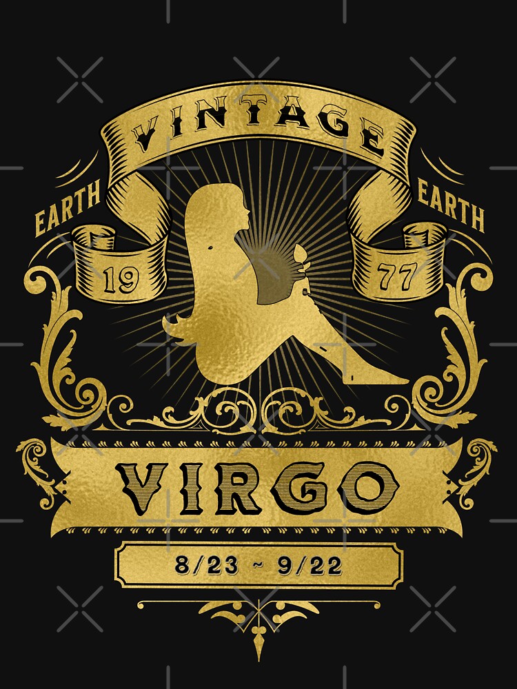 Zodiac Sign Virgo Golden Vintage 1977 T-Shirts, Hoodie, Sweatshirt