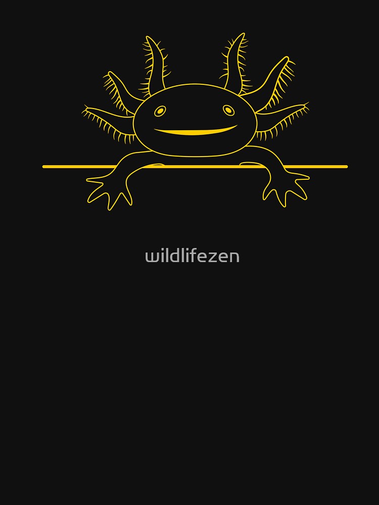 Axolotl Chill Yellow by wildlifezen T-Shirts, Hoodie, Sweatshirt | BlankRebels.com (Image 3)