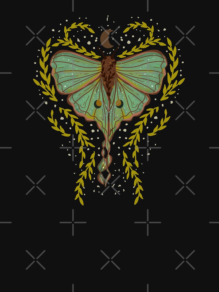 Celestial Luna Moth by mitalim T-Shirts, Hoodie, Sweatshirt | BlankRebels.com (Image 3)