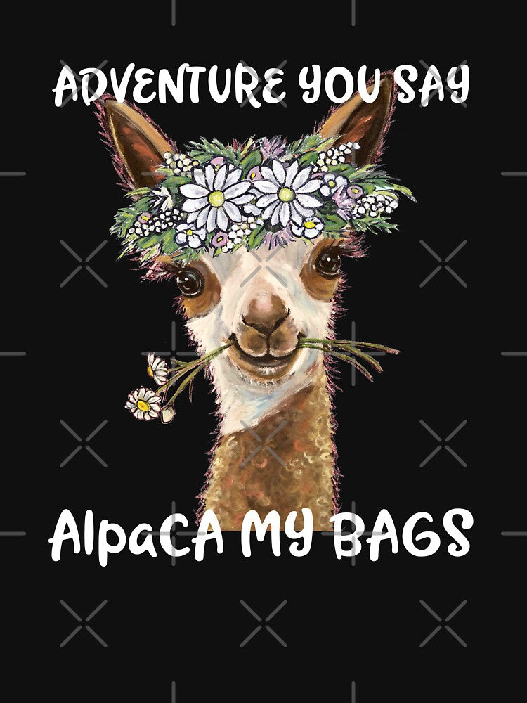 Alpaca My Bags Art, Adventure you Say Alpaca My Bags, cute alpaca art by leekellerart T-Shirts, Hoodie, Sweatshirt (Image 3)