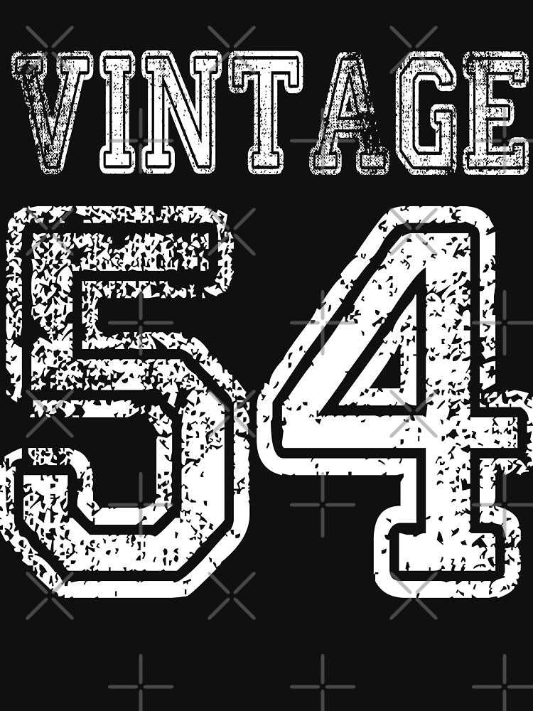 Vintage 54 2054 1954 T-shirt Birthday Gift Age Year Old Boy Girl Cute Funny Man Woman Jersey Style by arcadetoystore