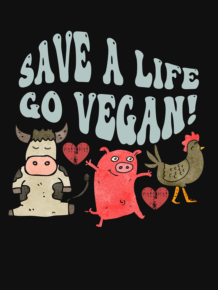 Save a life - go vegan by EvergreenWhimsy T-Shirts, Hoodie, Sweatshirt | BlankRebels.com (Image 3)
