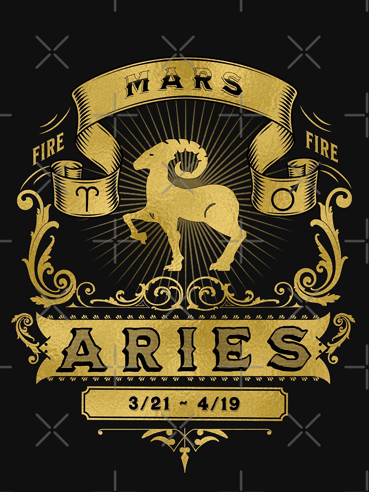 Zodiac Sign Aries Golden T-Shirts, Hoodie, Sweatshirt