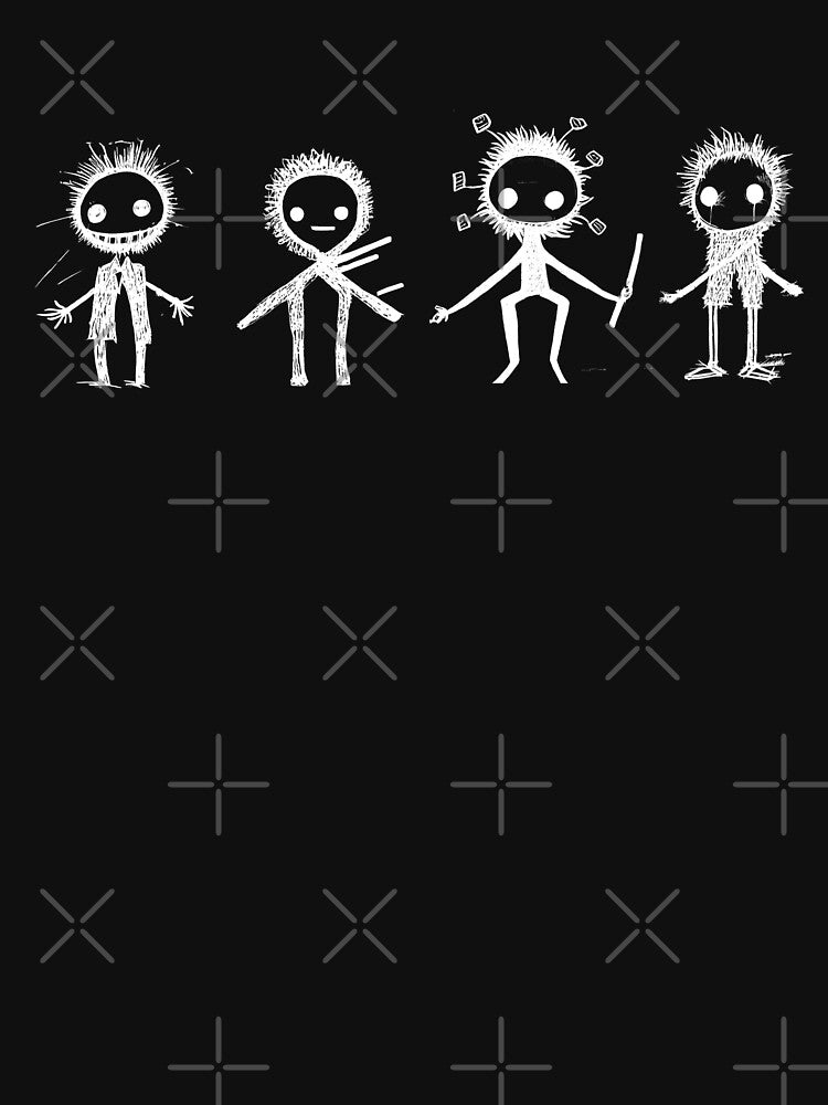 Cute and Deadly Minimalist Stick People by RudeKittenDesigns by rudekitten T-Shirts, Hoodie, Sweatshirt (Image 3)