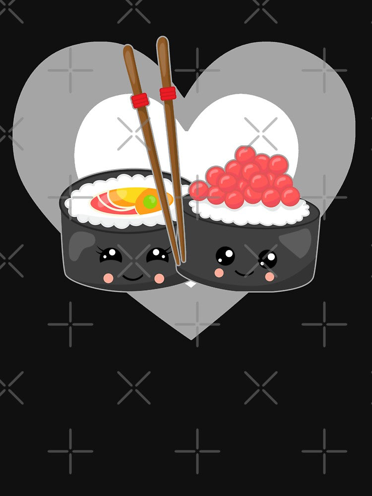 Cute Sushi Roll Heart for Sushi Lovers by eternallygifted T-Shirts, Hoodie, Sweatshirt | BlankRebels.com (Image 3)