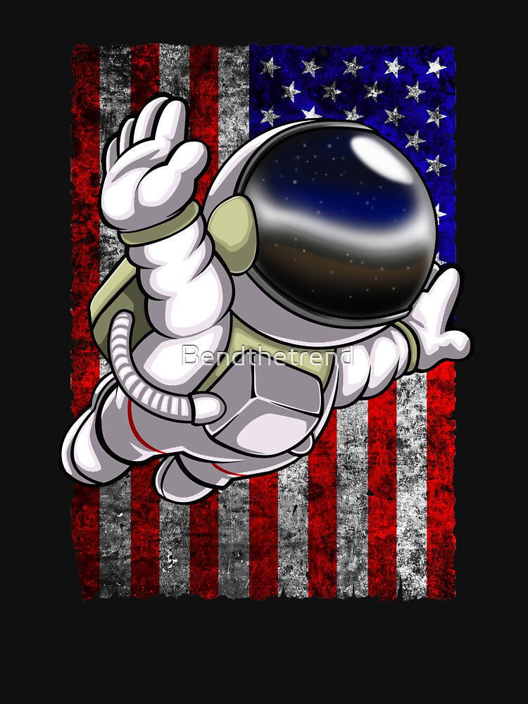 Astronaut Flag Space Science Geek by Bendthetrend T-Shirts, Hoodie, Sweatshirt | BlankRebels.com (Image 3)