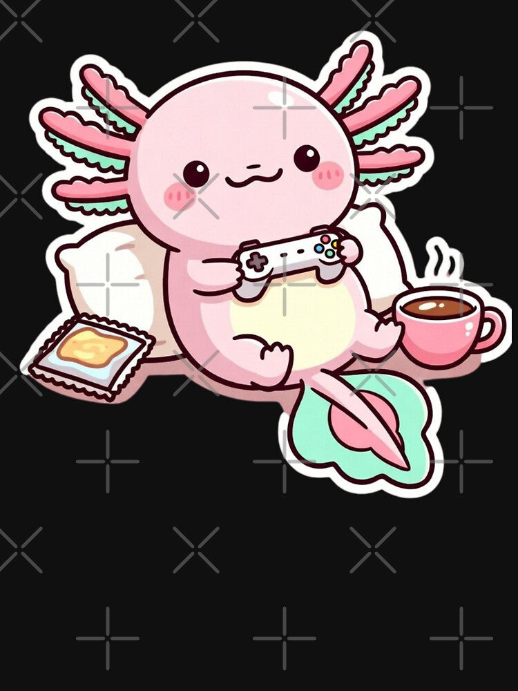 Chill Gamer Axolotl – Cute Relax Gaming Aesthetic by GrumpySableye T-Shirts, Hoodie, Sweatshirt | BlankRebels.com (Image 3)