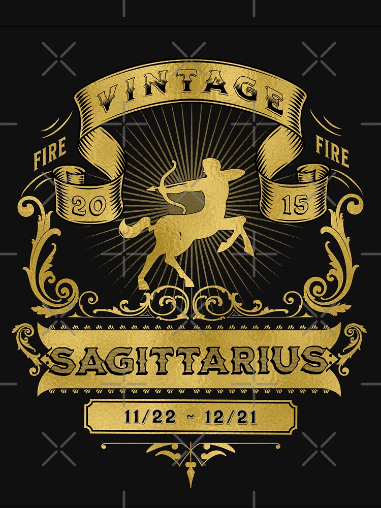 Zodiac Sign Sagittarius Golden Vintage 2015 T-Shirts, Hoodie, Sweatshirt