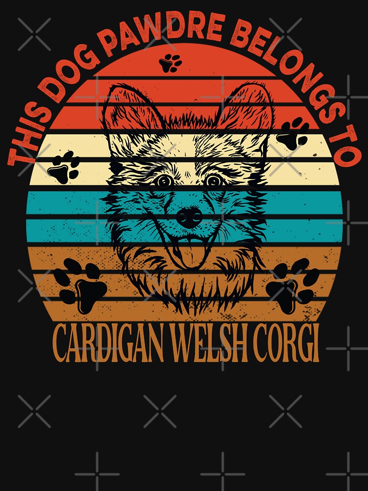 Dog Pawdre Dad Cardigan Welsh Corgi Owner Vintage by Cuddlythopia T-Shirts, Hoodie, Sweatshirt | BlankRebels.com (Image 3)
