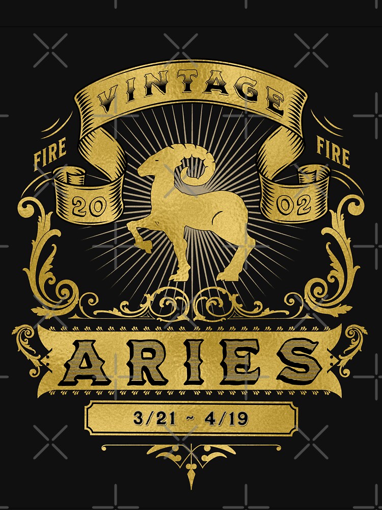 The Zodiac Sign of Aries Golden Vintage 2002 by rhombusOnion T-Shirts, Hoodie, Sweatshirt | BlankRebels.com (Image 3)