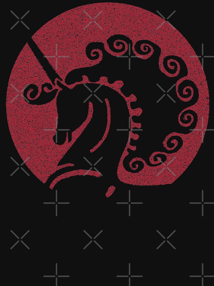 Minimalist Distressed Vintage Red Sun Unicorn Silhouette by pelagio T-Shirts, Hoodie, Sweatshirt | BlankRebels.com (Image 3)