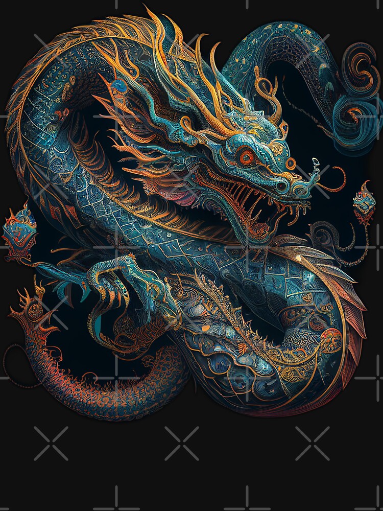 Japanese Dragon | Asian Dragon Art by FantasySoul T-Shirts, Hoodie, Sweatshirt | BlankRebels.com (Image 3)