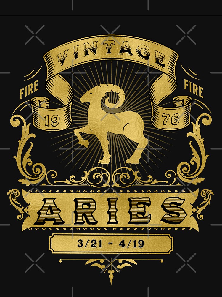 The Zodiac Sign of Aries Golden Vintage 1976 by rhombusOnion T-Shirts, Hoodie, Sweatshirt | BlankRebels.com (Image 3)