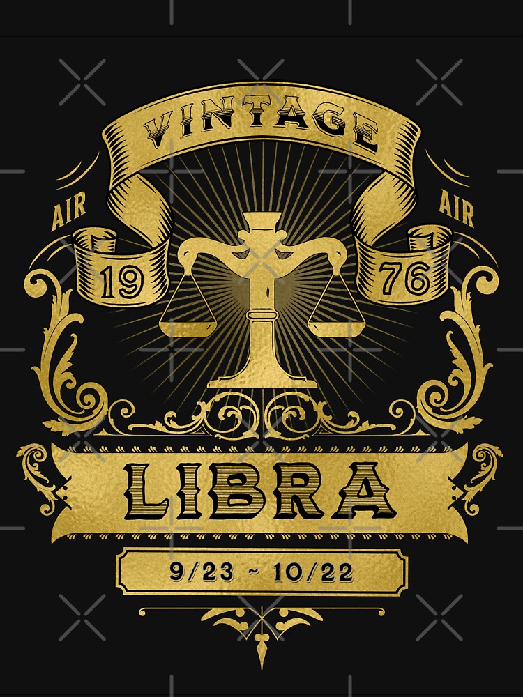 The Zodiac Sign of Libra Golden Vintage 1976 by rhombusOnion T-Shirts, Hoodie, Sweatshirt | BlankRebels.com (Image 3)