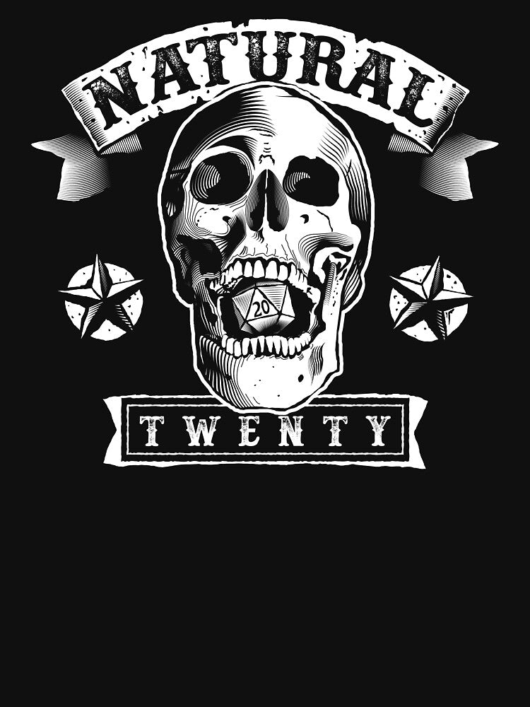 Screaming Skull Natural 20 d20 Dungeons and Dragons by carlhuber T-Shirts, Hoodie, Sweatshirt | BlankRebels.com (Image 3)