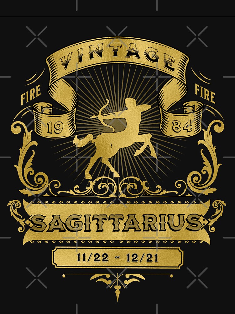 The Zodiac Sign of Sagittarius Golden Vintage 1984 by rhombusOnion T-Shirts, Hoodie, Sweatshirt | BlankRebels.com (Image 3)