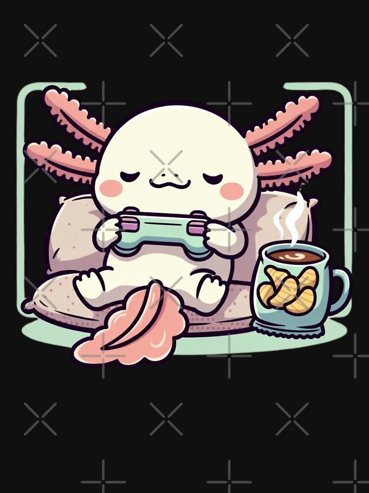 Cute Axolotl Gamer Mood – Chill Gaming Vibes by GrumpySableye T-Shirts, Hoodie, Sweatshirt | BlankRebels.com (Image 3)