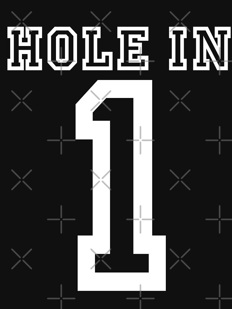 Hole In 1 One Faux Jersey T-Shirt Gift Golfer Golfing Lover by arcadetoystore Hoodie, Sweatshirt | BlankRebels.com (Image 3)
