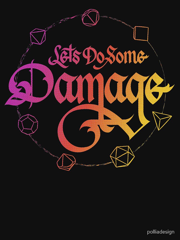 Let's Do Some Damage Bright Calligraphy by polliadesign T-Shirts, Hoodie, Sweatshirt | BlankRebels.com (Image 3)