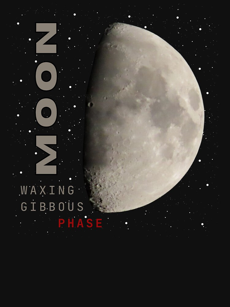 Moon Waxing Gibbous Phase by Go Karillo T-Shirts, Hoodie, Sweatshirt | BlankRebels.com (Image 3)