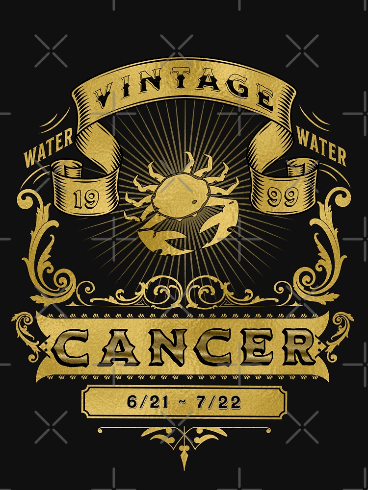 The Zodiac Sign of Cancer Golden Vintage 1999 by rhombusOnion T-Shirts, Hoodie, Sweatshirt | BlankRebels.com (Image 3)