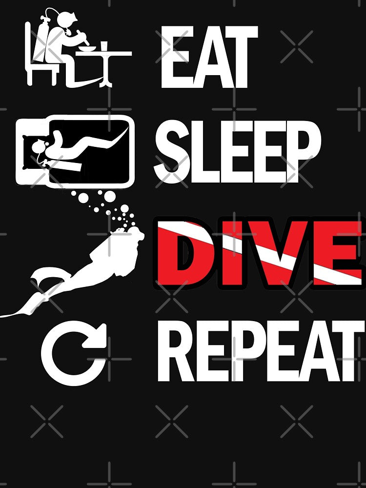 Eat Sleep Dive Repeat, Scuba Diving by Poloy T-Shirts, Hoodie, Sweatshirt | BlankRebels.com (Image 3)