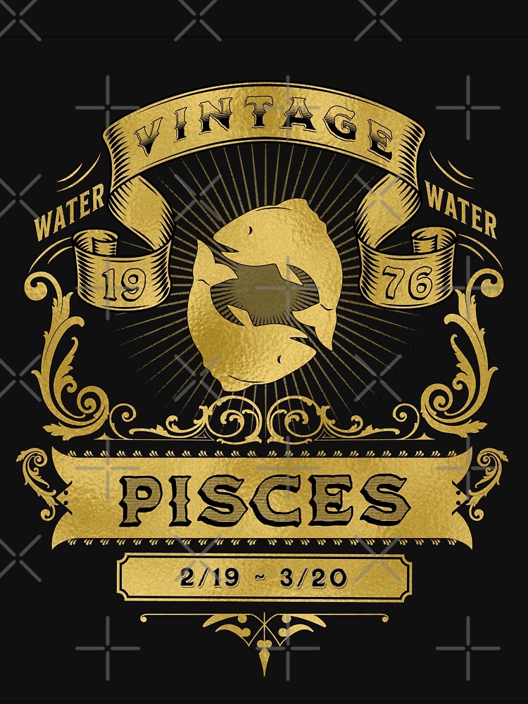 The Zodiac Sign of Pisces Golden Vintage 1976 by rhombusOnion T-Shirts, Hoodie, Sweatshirt | BlankRebels.com (Image 3)