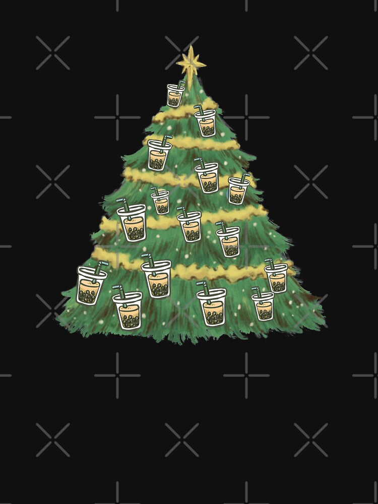 Christmas Bubble Tea | Yummy Bobba Christmas Decortion On a Christmas Tree by Highon444 T-Shirts, Hoodie,... (Image 3)