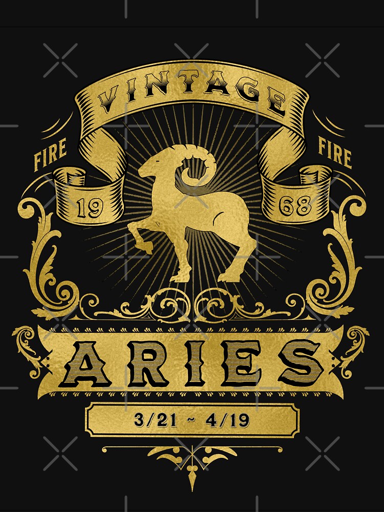 The Zodiac Sign of Aries Golden Vintage 1968 by rhombusOnion T-Shirts, Hoodie, Sweatshirt | BlankRebels.com (Image 3)