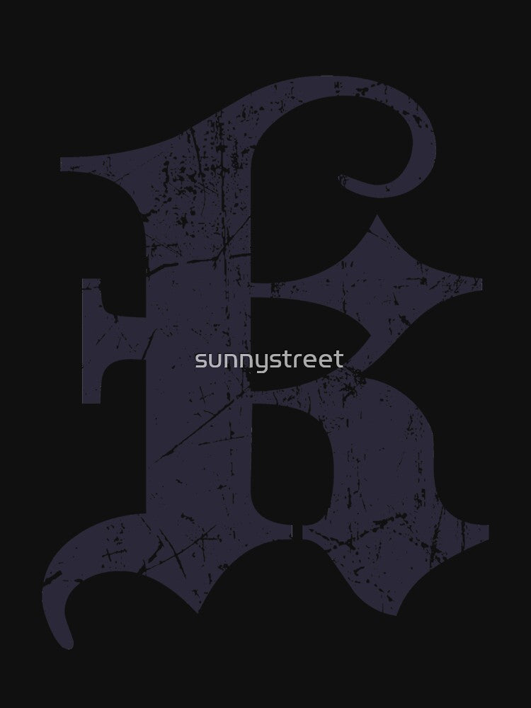 Dark Grunge Monogram Letter "K" Blackletter by SunnyStreet T-Shirts, Hoodie, Sweatshirt | BlankRebels.com (Image 3)